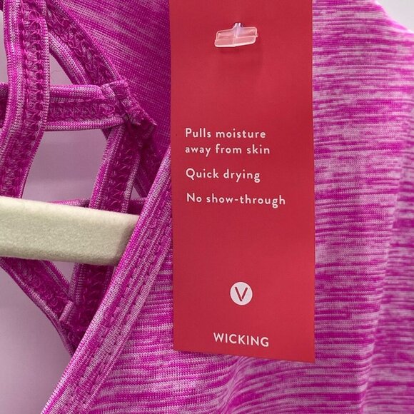 Livi Moisture Wicking V-Neck Pink Heather Top Women's Size 18/20 - Picture 3 of 5